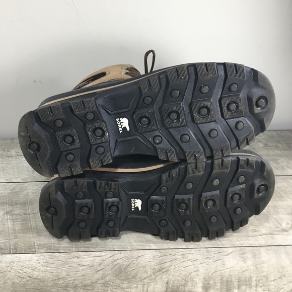 Sorel NM2737 Buxton Mens Lace Up Waterproof Winter Brown Leather Boots Size 12 - Picture 8 of 11